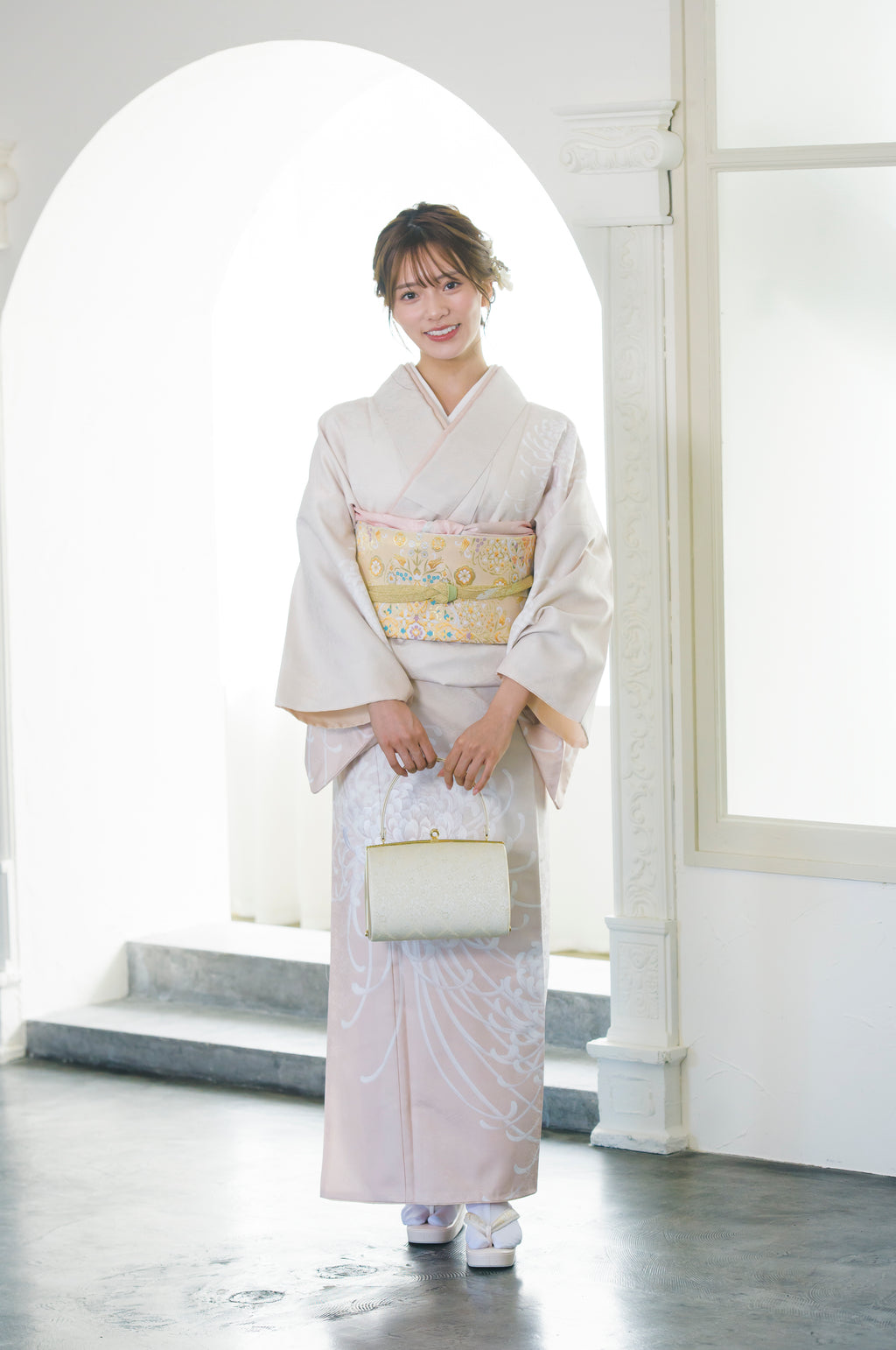 乱菊×ピンクベージュ 【訪問着】 – Memories Closet
