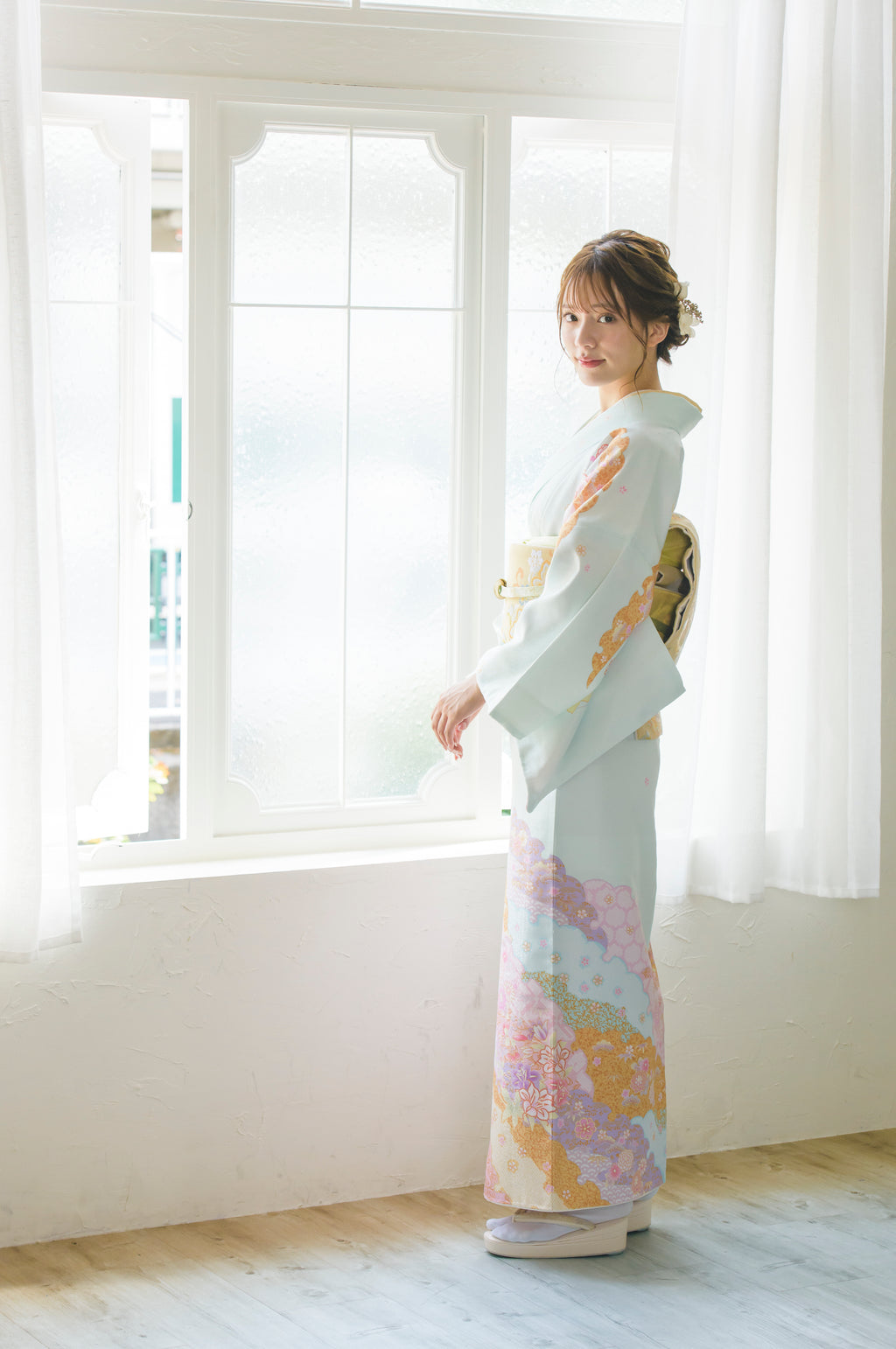 ミントグリーン×牡丹 【訪問着】 – Memories Closet