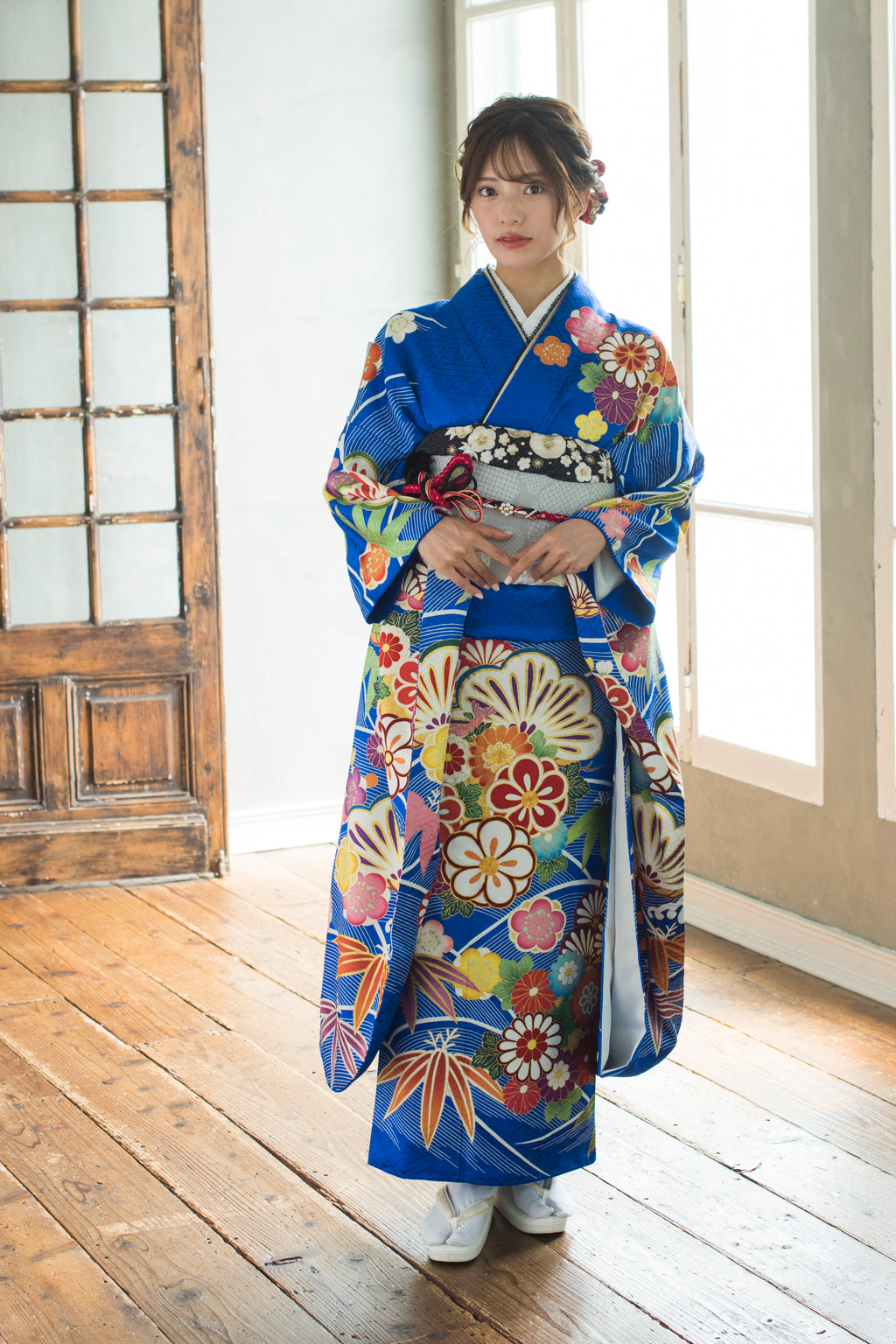 コムサデモード 振袖 松竹梅 晴れの日 成人式 着物 051w d 踊り