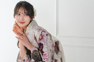 【振袖×袴】ラベンダーレッドフラワー